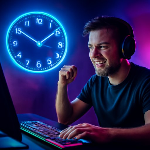 real money casino late night screen with clock